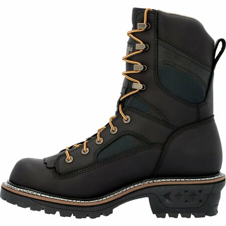 Georgia Boot LTX Logger Waterproof Work Boot, BLACK, M, Size 9 GB00618